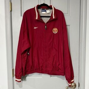 Vintage Harvard Reebok Maroon and Gray windbreaker Jacket and pants tracksuit XL